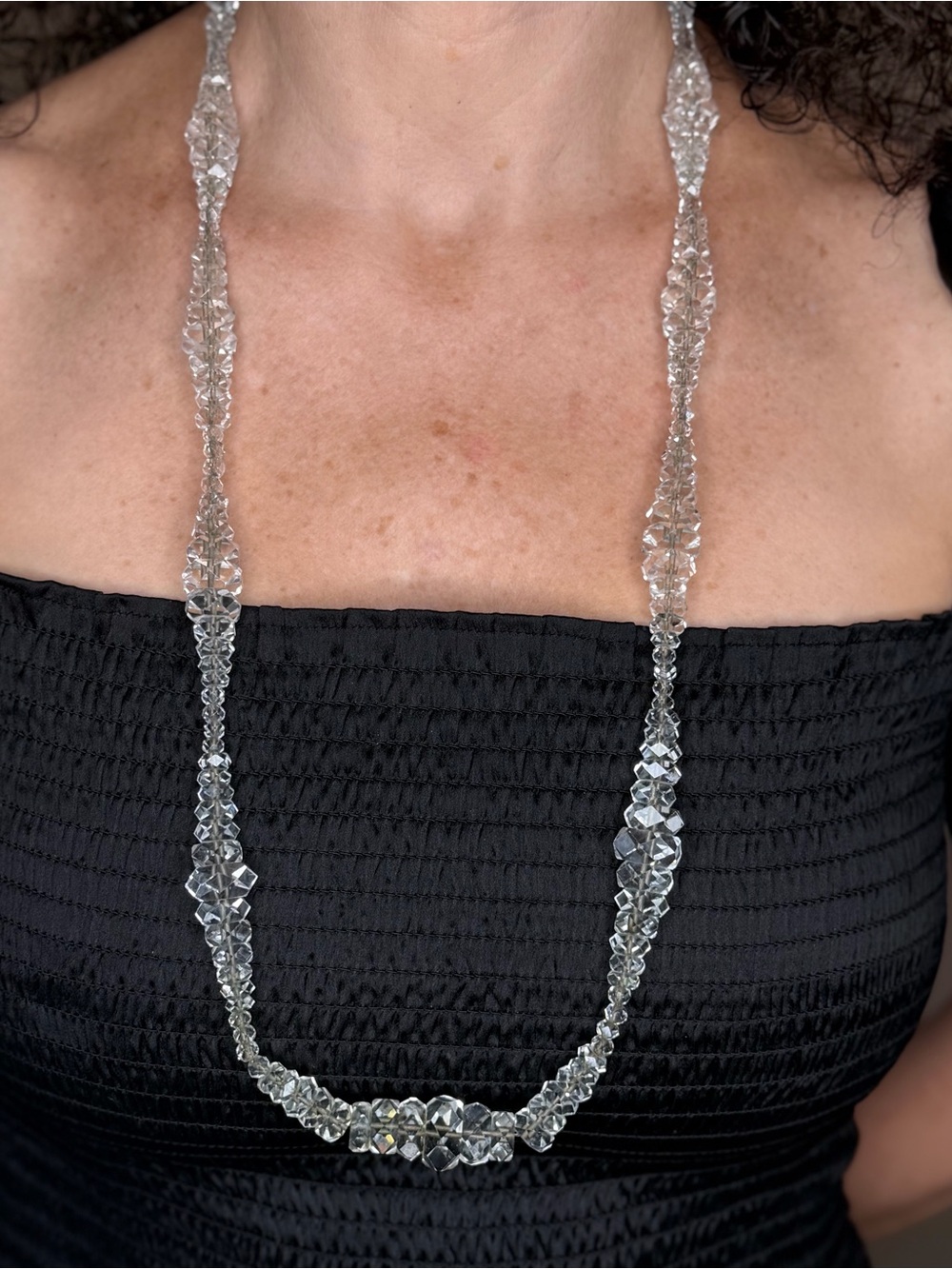 Czechoslovakian Crystal Necklace
 - Clear